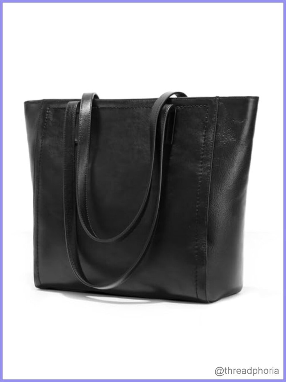 Vintage Genuine Leather Work Tote Bag with Zipper Padded Laptop Sleeve